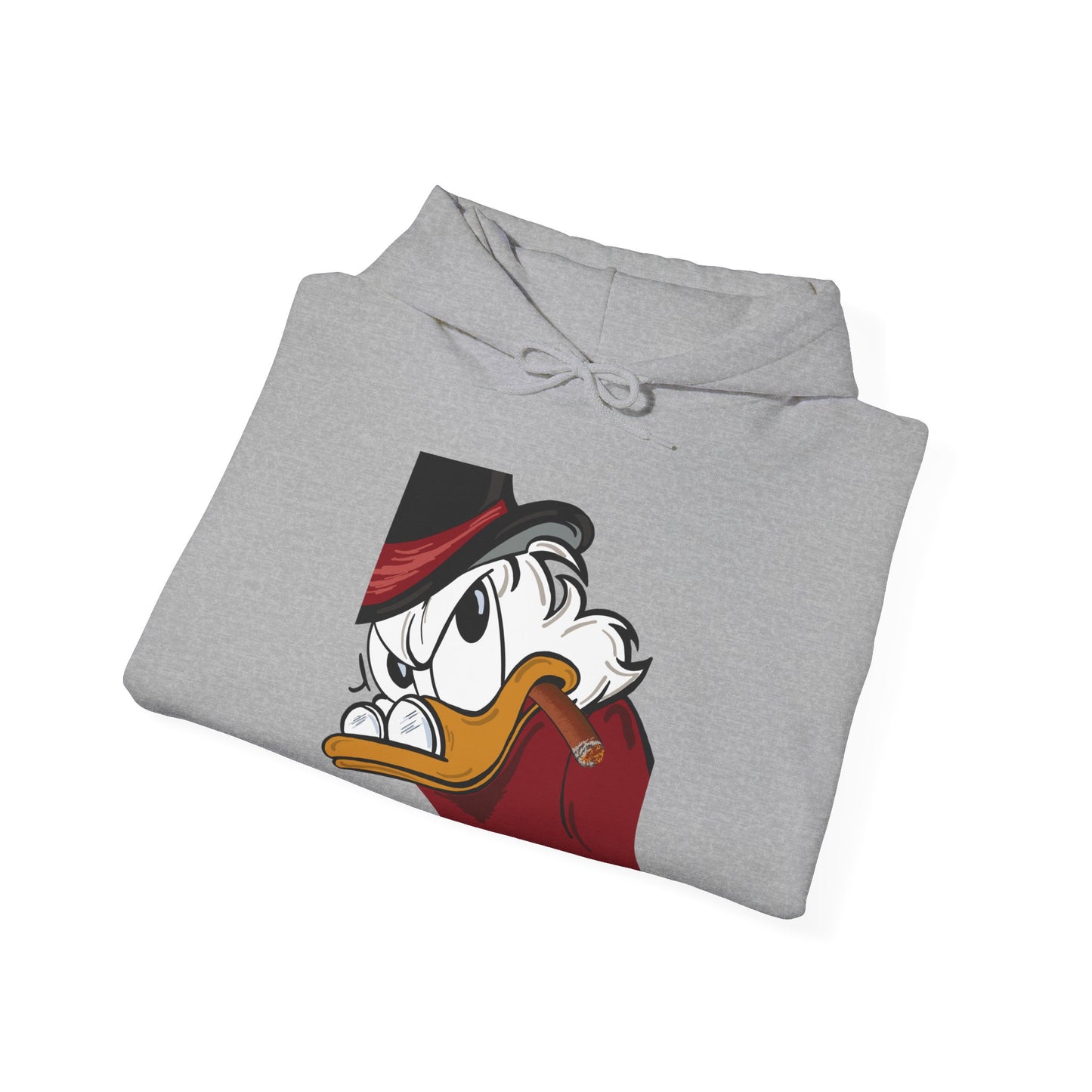 Scrooge Mc Duck, Unisex Heavy Blend™ Hooded Sweatshirt, Money are Feelings Slogan