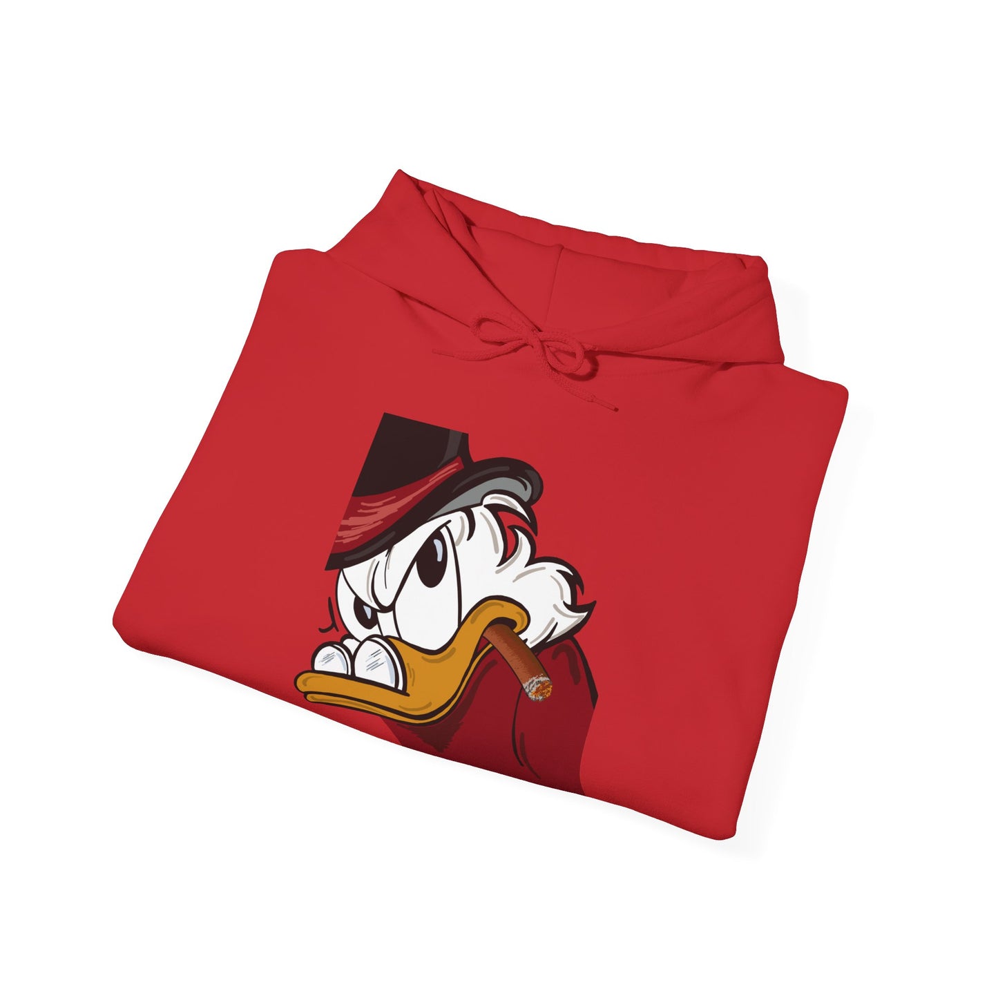 Scrooge Mc Duck, Unisex Heavy Blend™ Hooded Sweatshirt, Money are Feelings Slogan