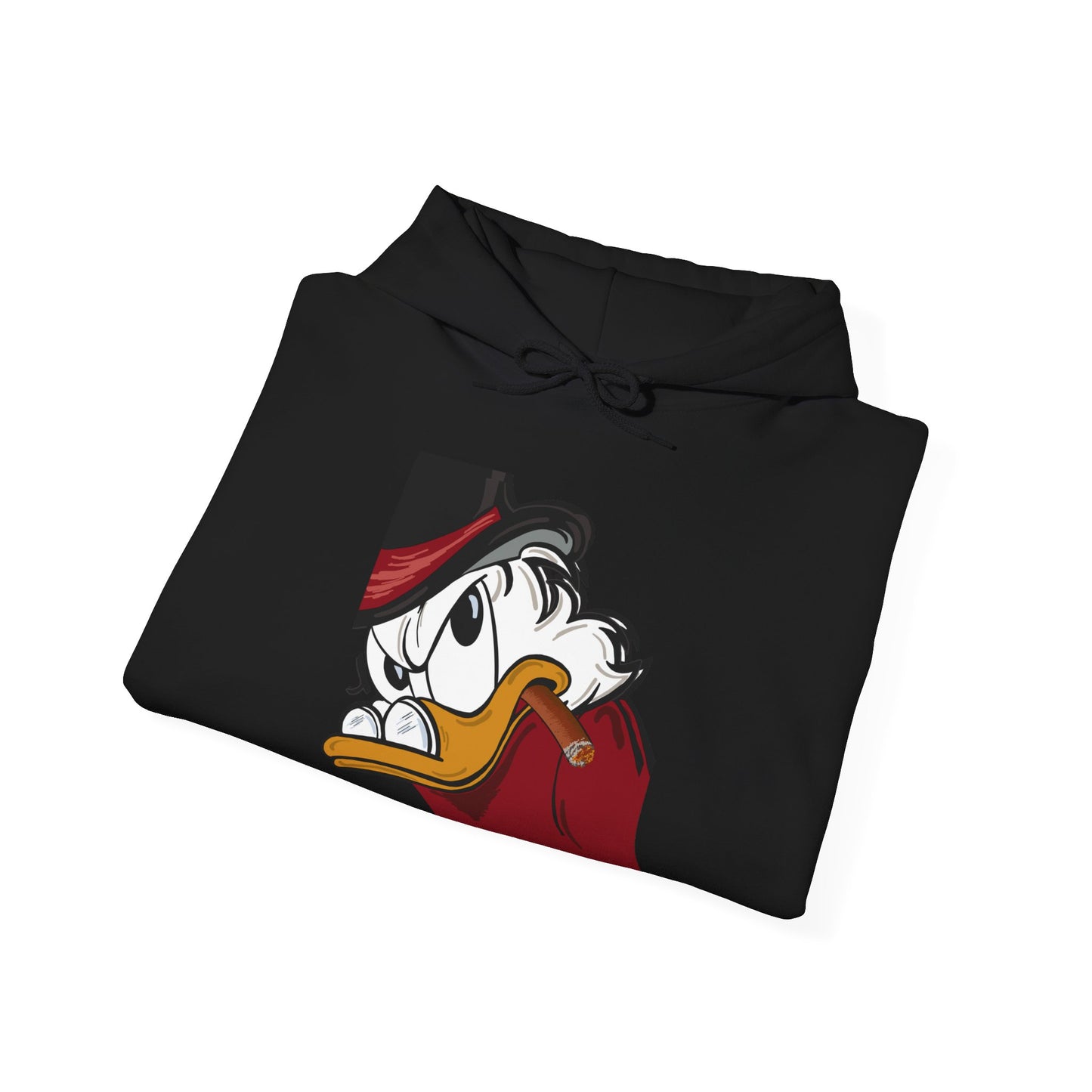 Scrooge Mc Duck, Unisex Heavy Blend™ Hooded Sweatshirt, Money are Feelings Slogan