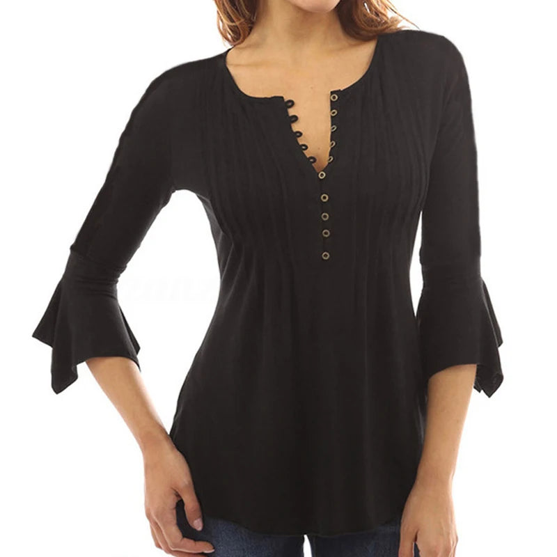 Women's Casual Chic Button Shirt