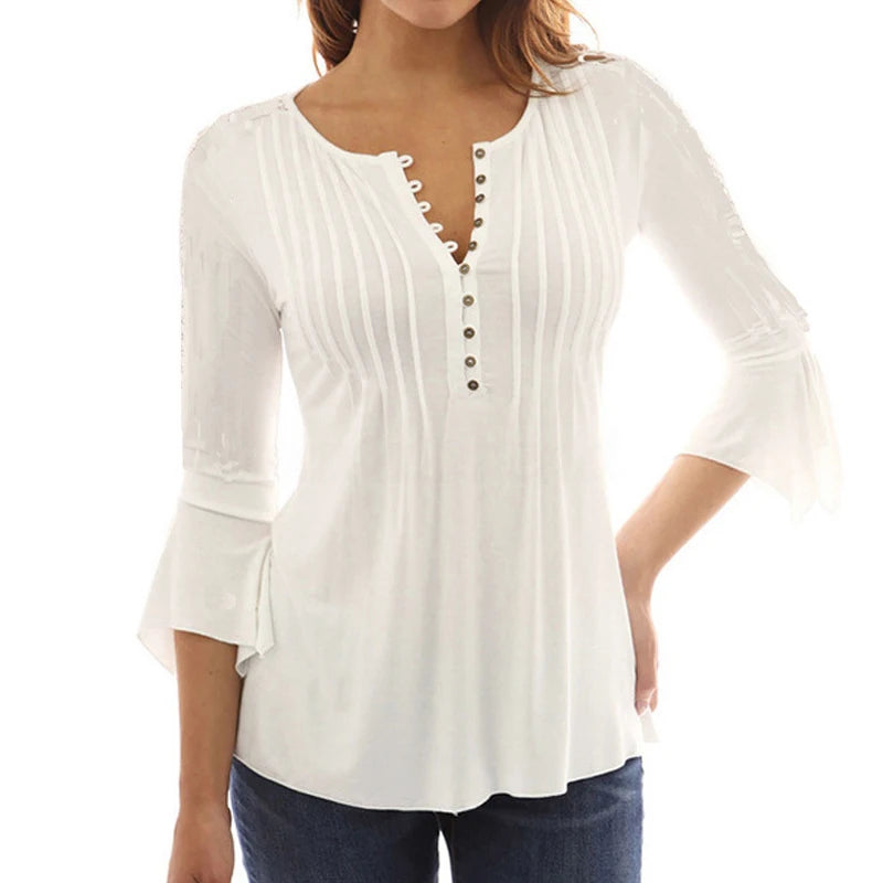 Women's Casual Chic Button Shirt