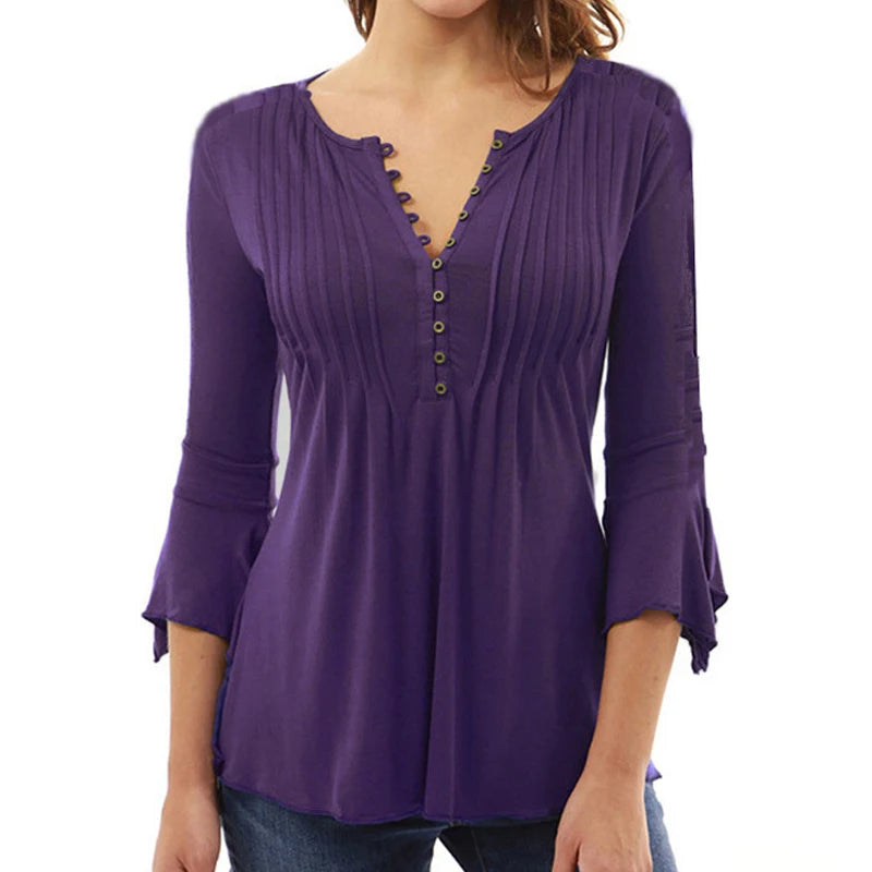 Women's Casual Chic Button Shirt