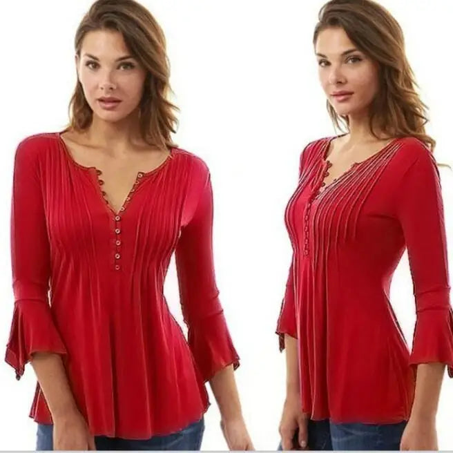 Women's Casual Chic Button Shirt